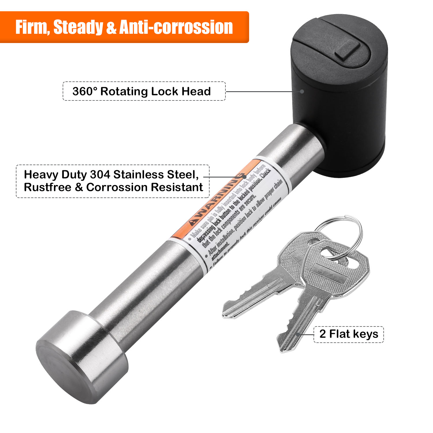 Stainless Steel TRAILER PIN LOCK 304