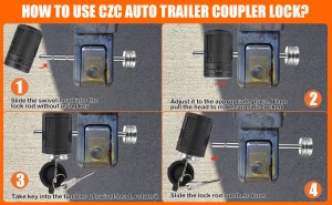 China Factory for China Yh9008 Trailer Hitch Coupler Lock Over Other Tongue Lock Thread